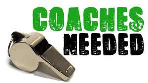 Picture of a whistle with words "Coaches Needed"