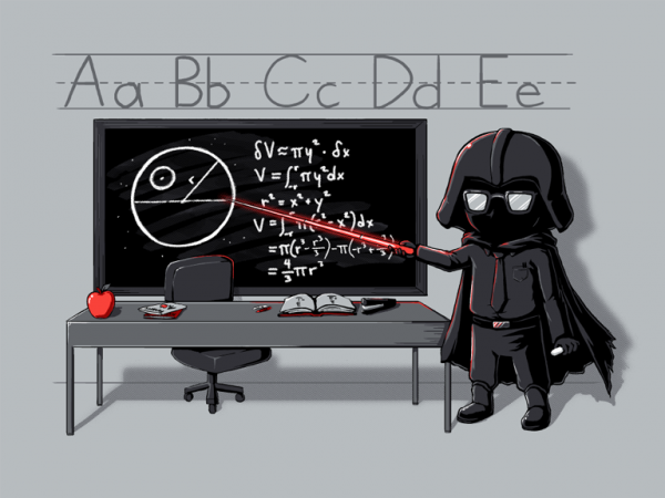 Darth Vader substitute teacher about the physics of the Death Star