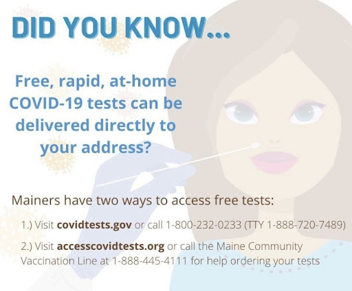 Free, rapid, at-home COVID-19 tests flyer