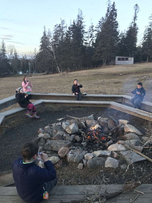 Blueberry Cove snacks around the fire pit